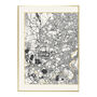 London Triptych Map Screen Prints | White And Gold, thumbnail 3 of 6