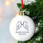 Personalised Angel Wings Memorial Christmas Bauble, thumbnail 1 of 6