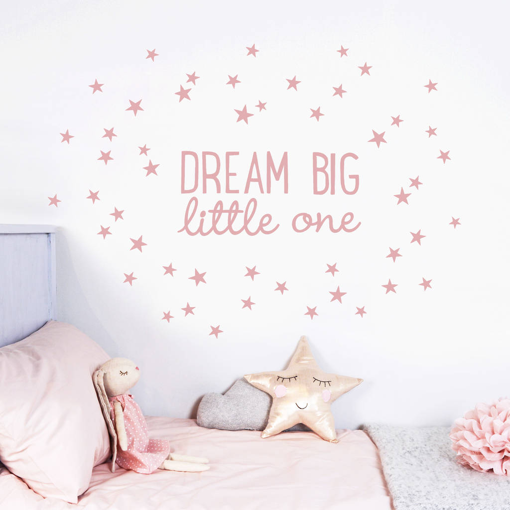 Details about   Dream Big Little One Quote Decor Wall Stickers Print  Poster