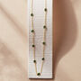 Emerald Gold Plated Silver Chain Collar Necklace, thumbnail 1 of 6