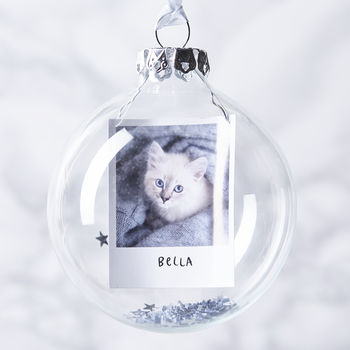 Sequin Personalised Photo Bauble, 3 of 6