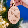 Newlywed's First Christmas Decoration Personalised, thumbnail 4 of 5