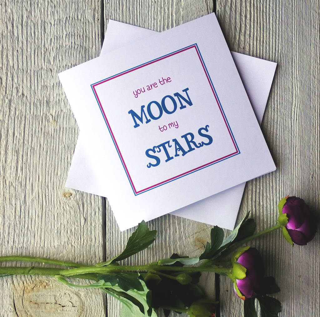Personalised Moon And Stars Greetings Card, 1 of 2