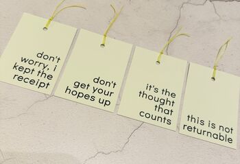Humorous 'Joke' Gift Tags Set Of Eight, 4 of 5