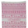 Personalised Lambswool People Baby Blanket Cream/Pink, thumbnail 4 of 5