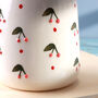 G Decor Handmade And Hand Painted Bee And Cherry Mug, thumbnail 5 of 5