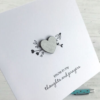 In My Thoughts And Prayers, Sympathy Heart Card, 3 of 4