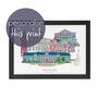 Loughborough Graduation Skyline Personalised Print, thumbnail 1 of 5