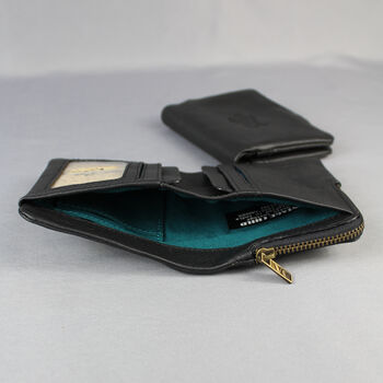 'Lander' Men's Leather Bi Fold Wallet In Black, 11 of 12