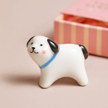 Tiny Matchbox Ceramic Dog Token, 2 of 4