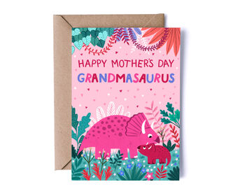 Cute Dinosaur Mother's Day Card For Grandma, 3 of 4