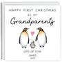 Personalised First Christmas As My Grandparents Card, thumbnail 3 of 3