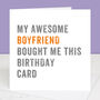 Personalised From Your Boyfriend Birthday Card, thumbnail 2 of 4