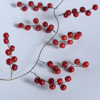 Red Wooden Berry Garland | 185cm Long, 4 of 4