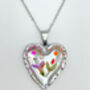 Silver Colour Heart Necklace With Pink Flowers, thumbnail 6 of 10