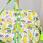 Handmade Neon Rainbow Leopard Quilted Weekend Bag, thumbnail 8 of 8