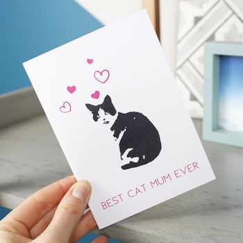 Best Cat Mum Ever Funny Pet Mother's Day Card, 2 of 3