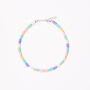 Pastel Ombre Multicoloured Beaded Anklet, thumbnail 1 of 4