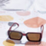 Red Front Lens Rectangle Y2k Style Sunglasses, thumbnail 5 of 7