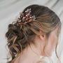 Rose Gold Wedding Hair Comb 'Veryan Vine', thumbnail 1 of 8
