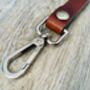 Personalised Spanish Brown Leather ID Holder And Lanyard, thumbnail 7 of 12