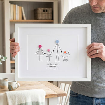Personalised Grandad And Grandchildren Print, 3 of 8