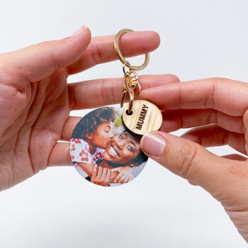 Personalised Wooden Photo Keyring For Grandma, 4 of 8