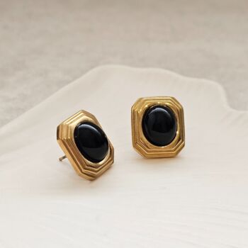 Black Agate Earrings, 5 of 8