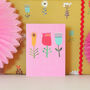 Pink Dainty Blooms Mini Greetings Card, thumbnail 4 of 4