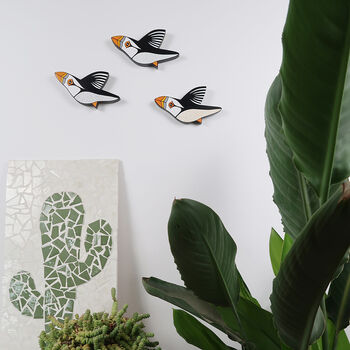 Hand Painted Puffin Bird Wall Decoration, 2 of 7