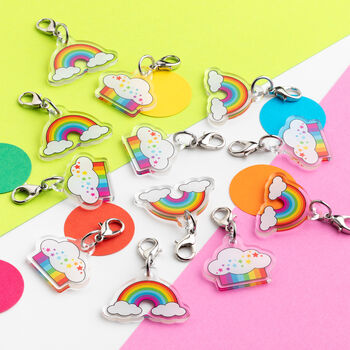 Bright Rainbow Charm Keyring, 5 of 5