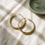 6cm Gold Hoops Non Tarnish Waterproof, thumbnail 7 of 10