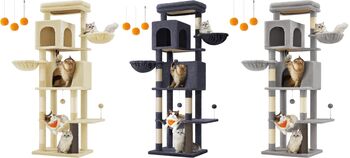 Tall Cat Tree With Caves, Perch, And Scratching Posts, 9 of 9