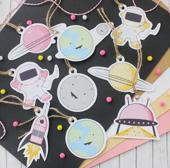 Illustrated Spaced Out Gift Tags, Large, 9 of 10