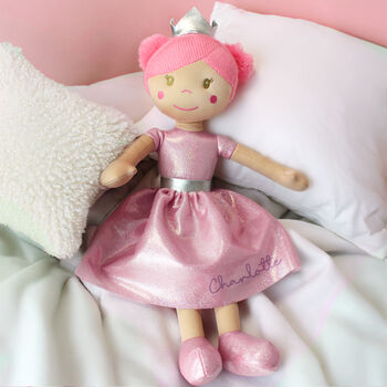 Personalised Princess Rag Doll Gift For Girls, 3 of 7