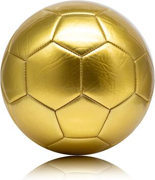 Gold Football Ball Size Five Golden Full Size Soccer, 3 of 3