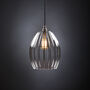 Clear Ribbed Glass Molly Pendant Light, thumbnail 4 of 9