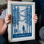 Personalised Fathers Day Hobbies Family Tree Print, thumbnail 1 of 3