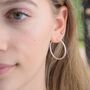 Gold Textured Large Hoop Earrings, thumbnail 4 of 6