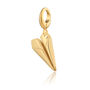 Gold Plated Paper Plane Charm Necklace, thumbnail 5 of 8