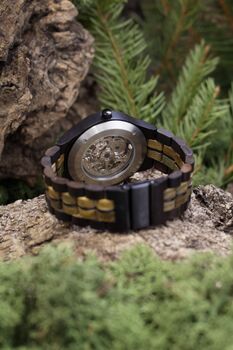 Havana Automatic Mechnical Movement Wooden Watch For Men, 6 of 10