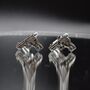 Silver Gun Cufflinks Men Gift 316 L Stainless Steel Bold Statement Accessory, thumbnail 4 of 4