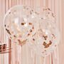 Giant Rose Gold And Blush Large Confetti Balloons, thumbnail 1 of 2