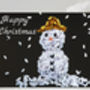 Butterfly Snowman Christmas Card, Snowman Card, thumbnail 1 of 11