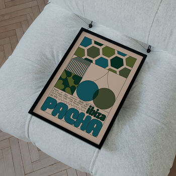 Pacha Ibiza Club Print | Poster | Wall Art | Geometric | Dj | Clubbing | Patterned | Bauhaus | Print | House Music, 8 of 8