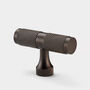 Brass T Bar Knurled Pull Handles For Cupboard Doors And Drawers, thumbnail 11 of 12