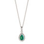 May Birthstone Green Onyx Sterling Silver Necklace, thumbnail 2 of 11