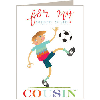 Football Cousin Greetings Card, 2 of 4