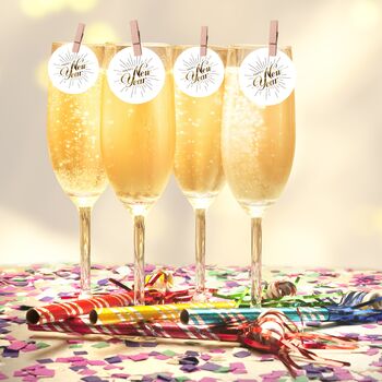 Happy New Year Design Edible Drink Toppers, 4 of 4