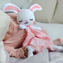 Personalised Pink Bunny Knotted Comforter, thumbnail 6 of 10